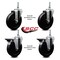 Service Caster 5 Inch Soft Rubber 12 MM Threaded Stem Caster Set 2 Brakes SCC SCC-TS20S514-SRS-M1215-2-PLB-2 - alternate 3